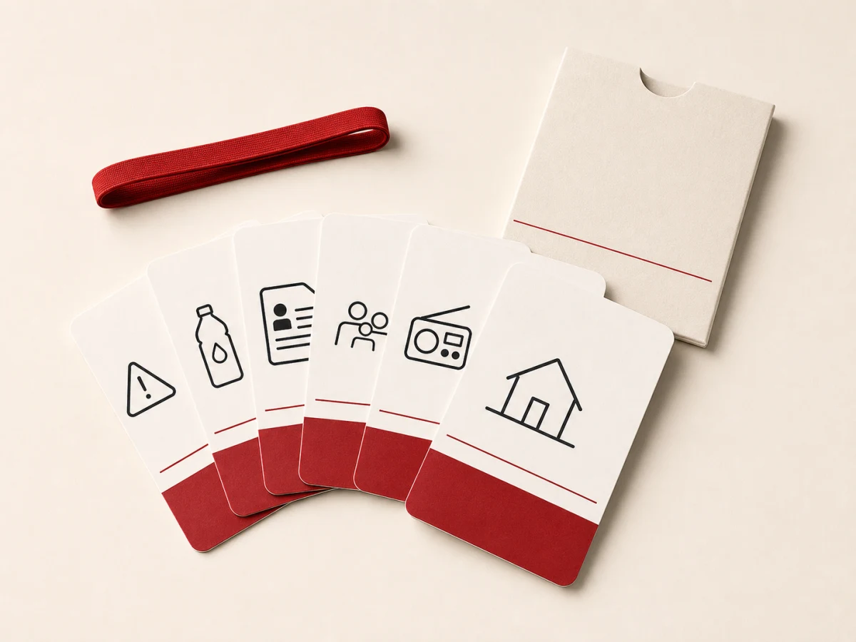 Civilinio pasirengimo kortelių rinkinys namams
